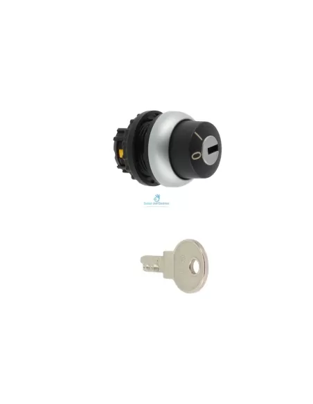 Sélecteur à clé Eaton M22-ws à 2 positions, plat, MS1, à impulsion